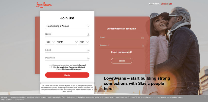 LoveSwans dating website review